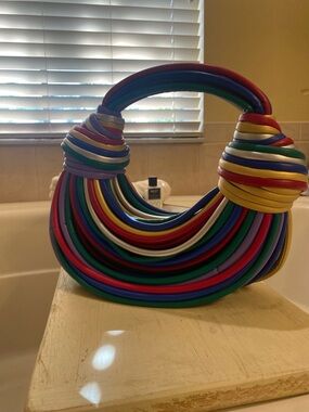 Colorful Multi-Ring Statement Handbag